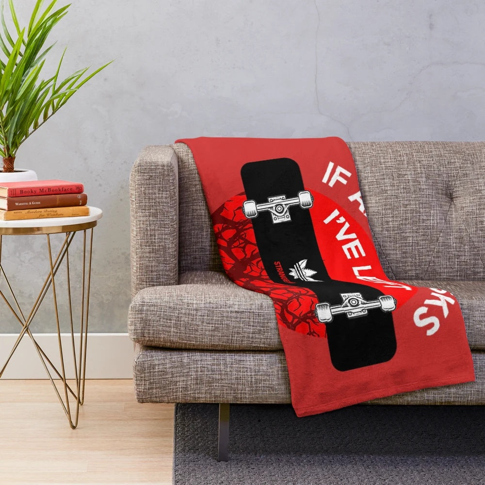 Retro Skateboard Plush Blanket