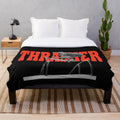 THRASHER Plush Blanket with Laser Skull Skater Design