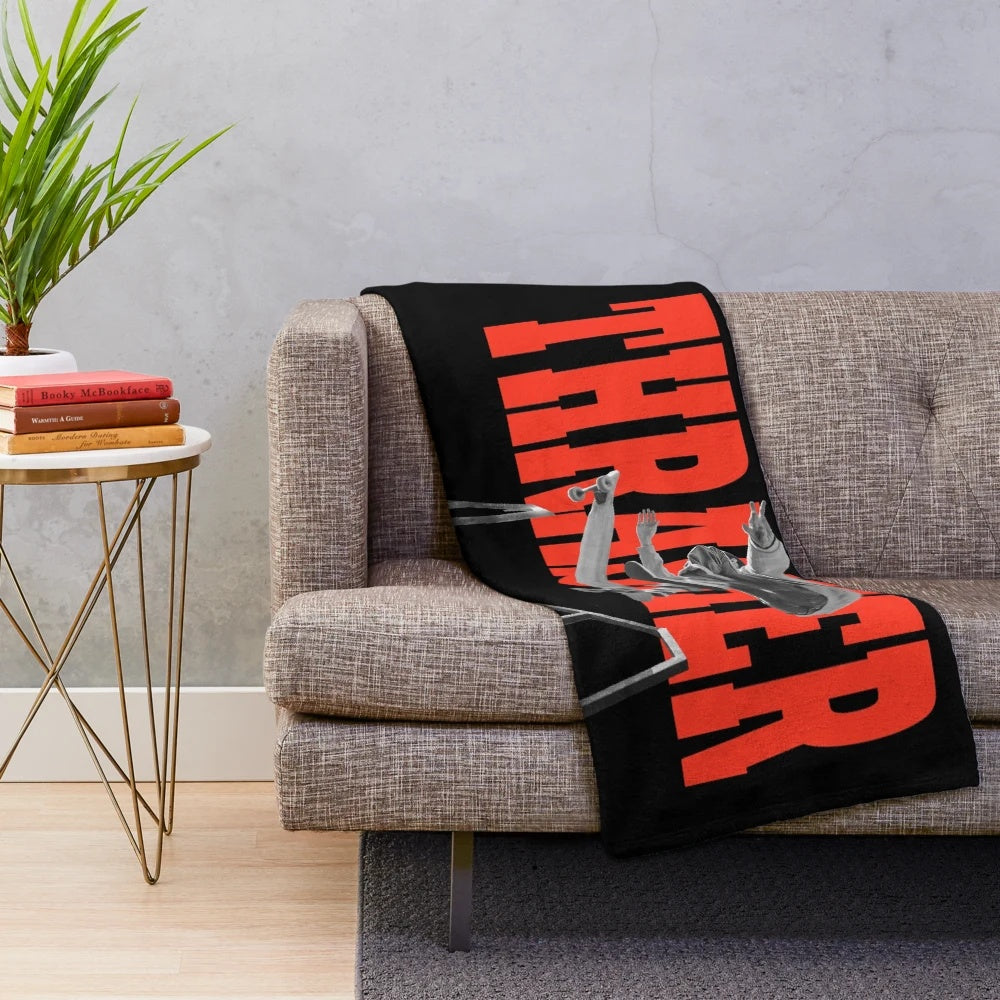THRASHER Plush Blanket with Laser Skull Skater Design