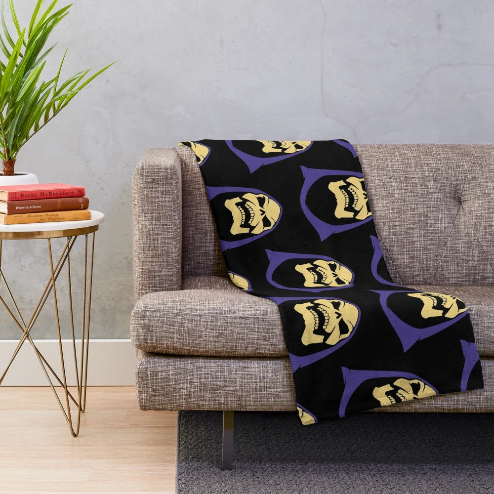 Retro Skeleretro plush blanket featuring a vintage cartoon design