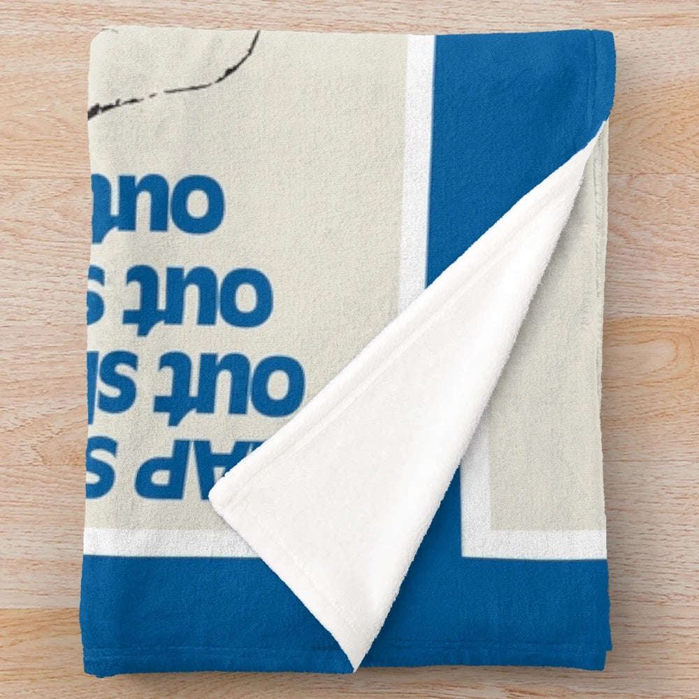 Slap Shot 1977 movie poster inspired plush blanket