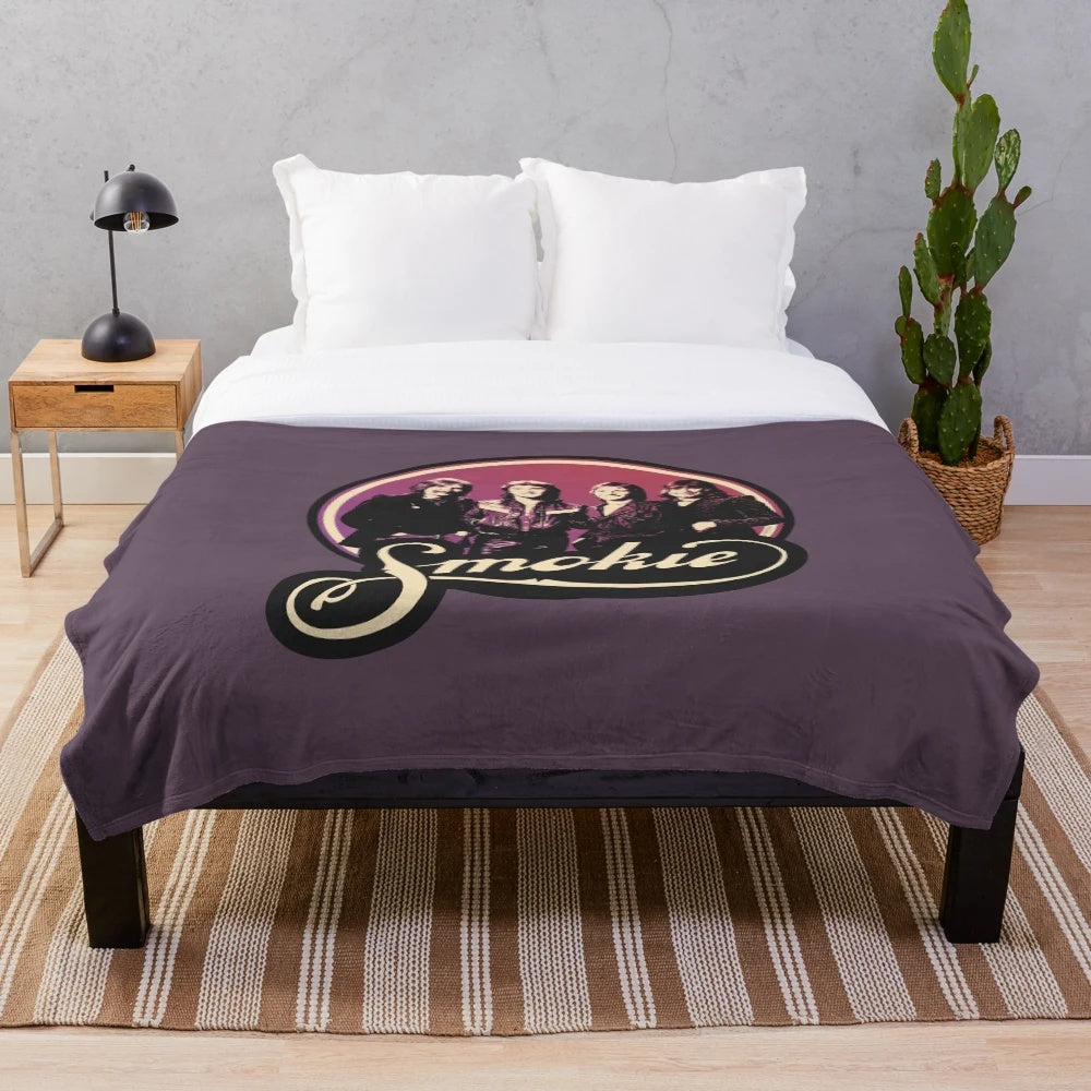 Smokie Band 70s Glam Rock Plush Blanket