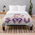 Retro SMU Mustangs Plush Blanket with College Logo