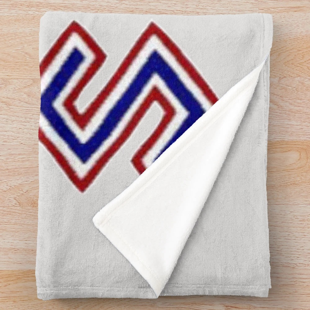 Retro SMU Mustangs Plush Blanket with College Logo