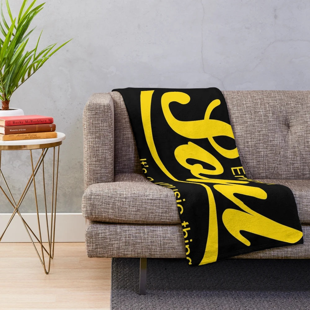 Retro-styled plush blanket with "Enjoy Soul" cola parody design, perfect for soul music fans
