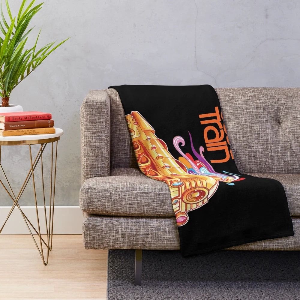 Plush blanket featuring the iconic Soul Train logo