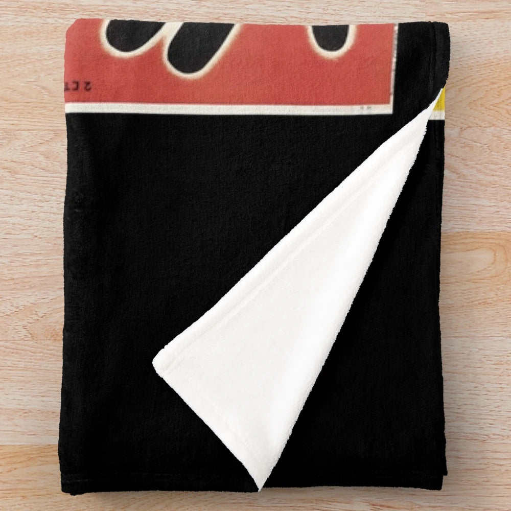 Cozy plush blanket featuring a vintage Soviet cinema poster design