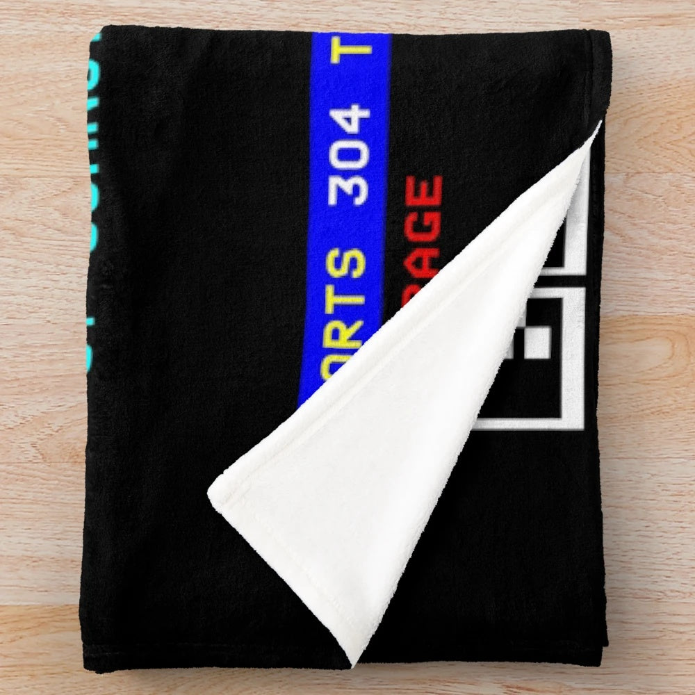 St Johnstone Ceefax Plush Blanket - Retro Scottish Football Memorabilia