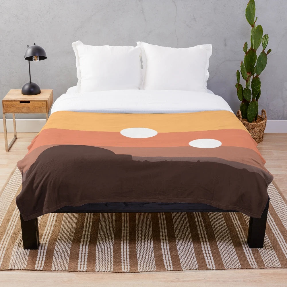 Soft and cozy plush blanket featuring a retro-inspired Star Wars Episode 4 design