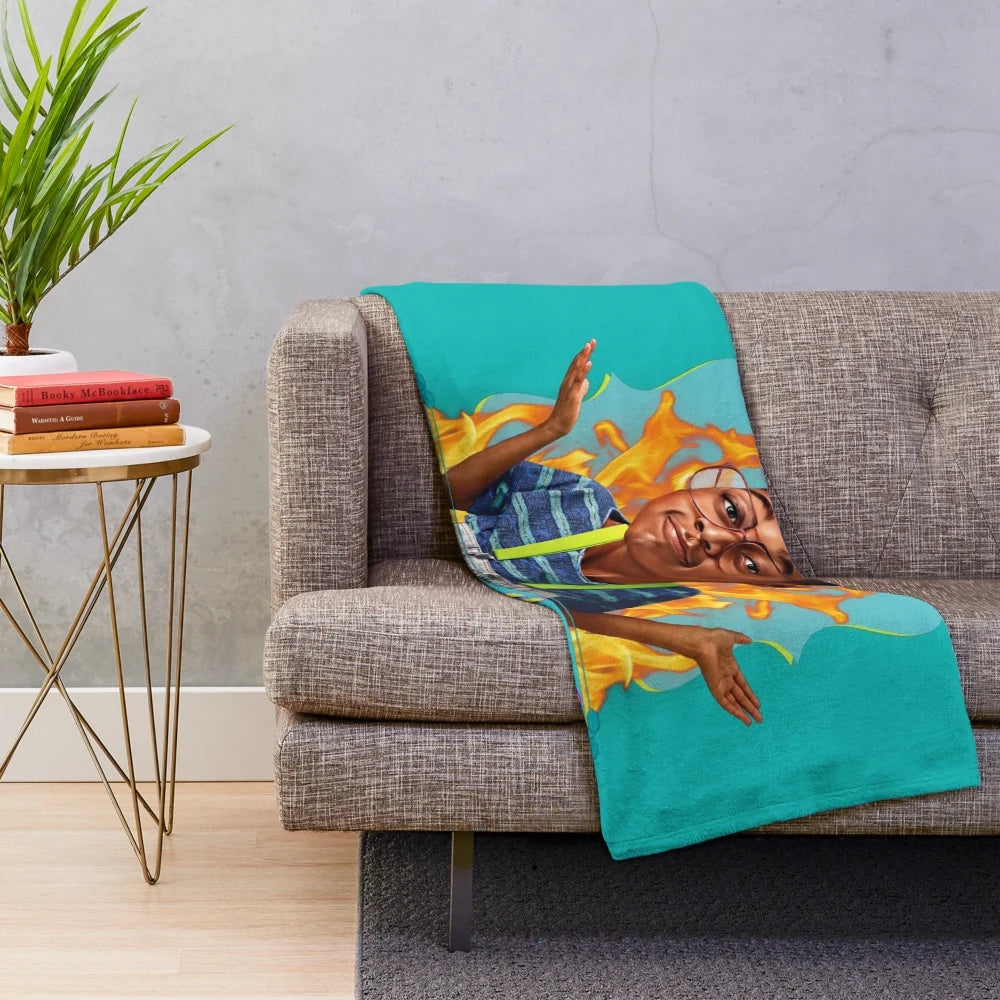 Steve Urkel inspired plush blanket from the 90s sitcom Family Matters