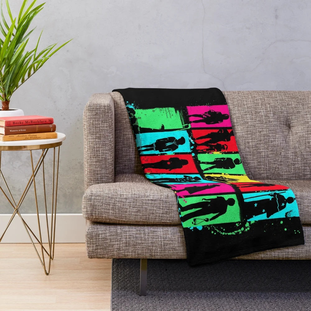 Retro Stranger Things inspired plush blanket