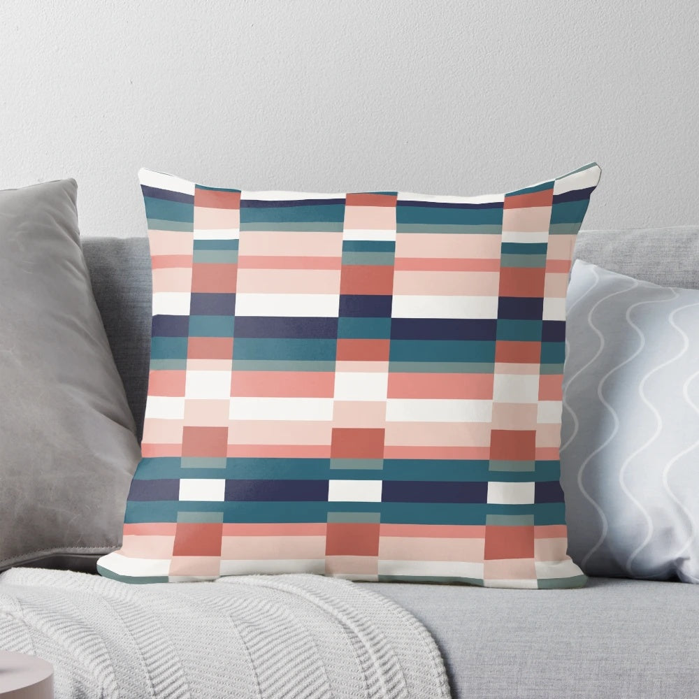 Retro striped sofa pillow with a vintage design, inspired by the popular ITV morning show This Morning