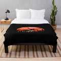 Retro ultimate frisbee plush blanket