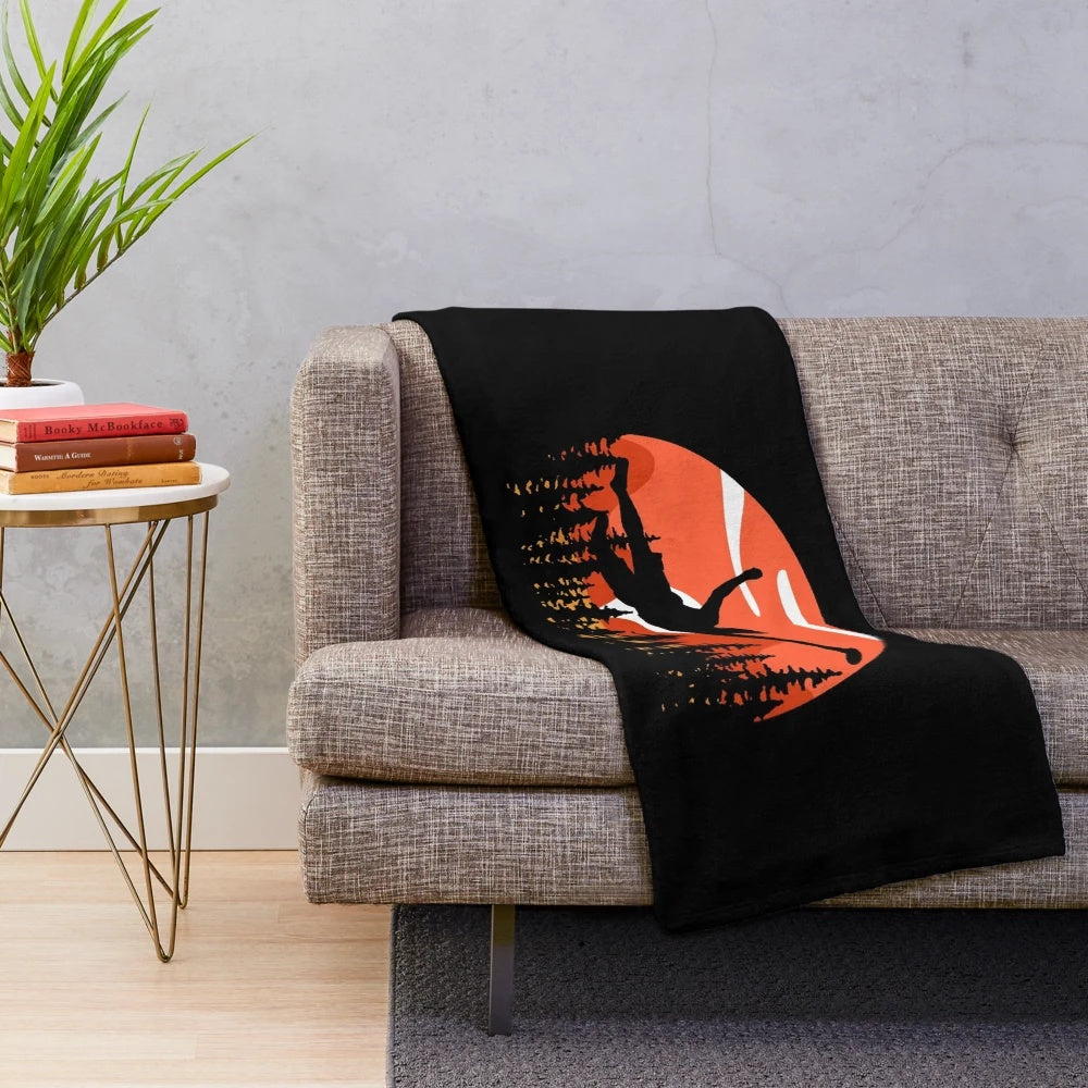 Retro ultimate frisbee plush blanket
