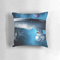 Retro-style Star Trek inspired throw pillow with bold graphic design