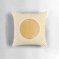 Retro sun mid century modern pillow with abstract landscape design