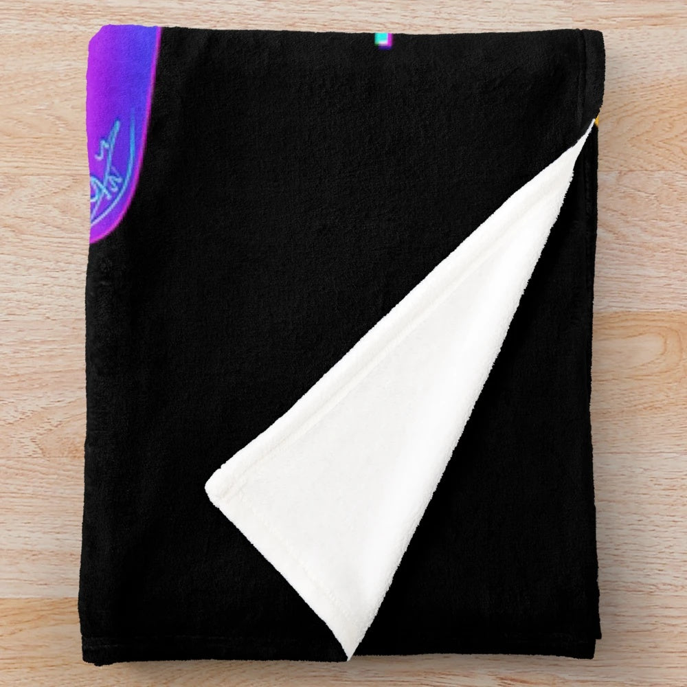 Retro Synthwave Princess Celestia Plush Blanket