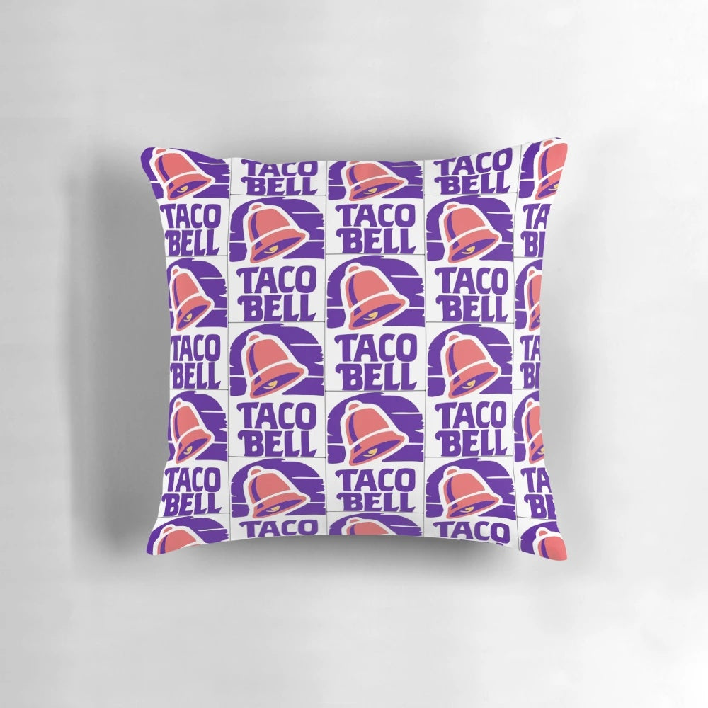 Taco Bell Original Retro Logo Pillow featuring the classic Taco Bell logo