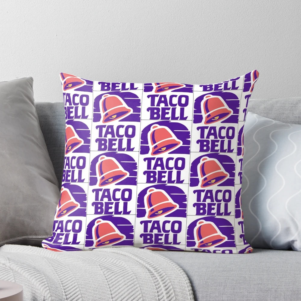 Taco Bell Original Retro Logo Pillow featuring the classic Taco Bell logo