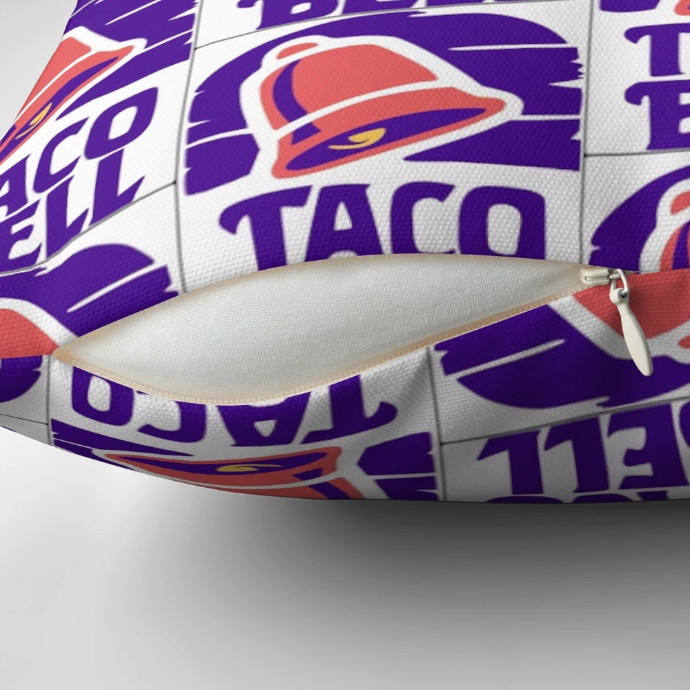 Taco Bell Original Retro Logo Pillow featuring the classic Taco Bell logo