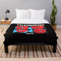 Talking Heads-inspired plush blanket featuring the "Remain in Light" album artwork