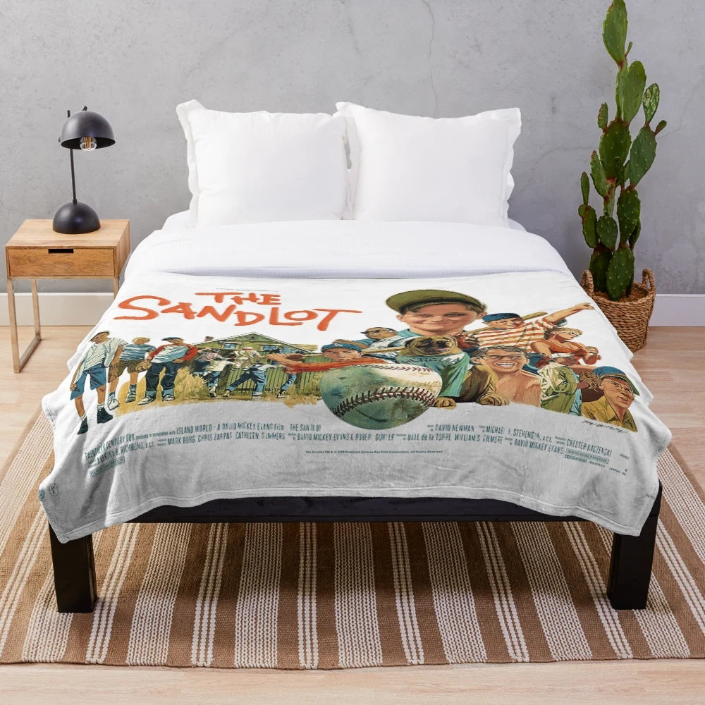 Sandlot movie poster themed plush blanket