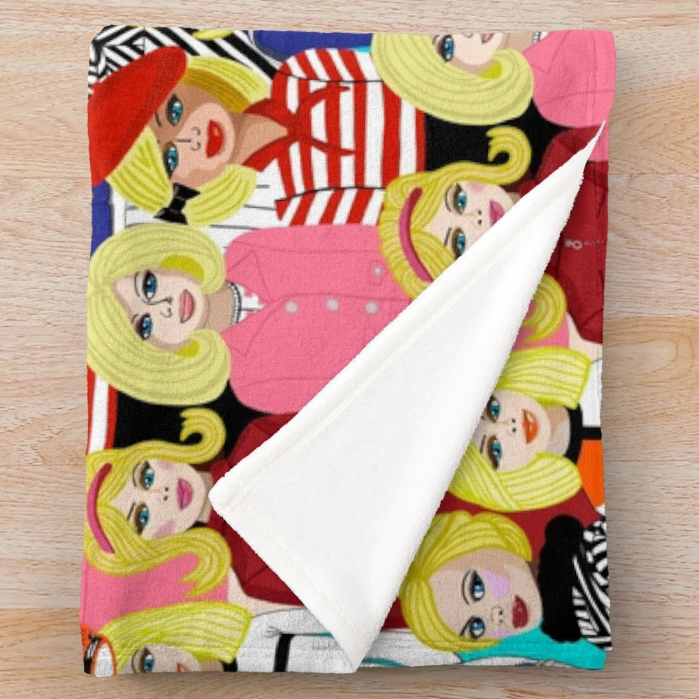 Thunderbirds Lady Penelope and Parker Inspired Plush Blanket