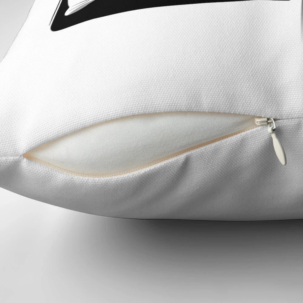 Retro-style vector art graphic of a Toyota Supra MK IV sports car on a plush pillow