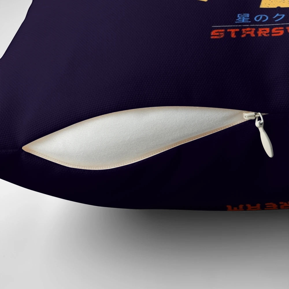 Retro-style Transformers Decepticon Starscream throw pillow