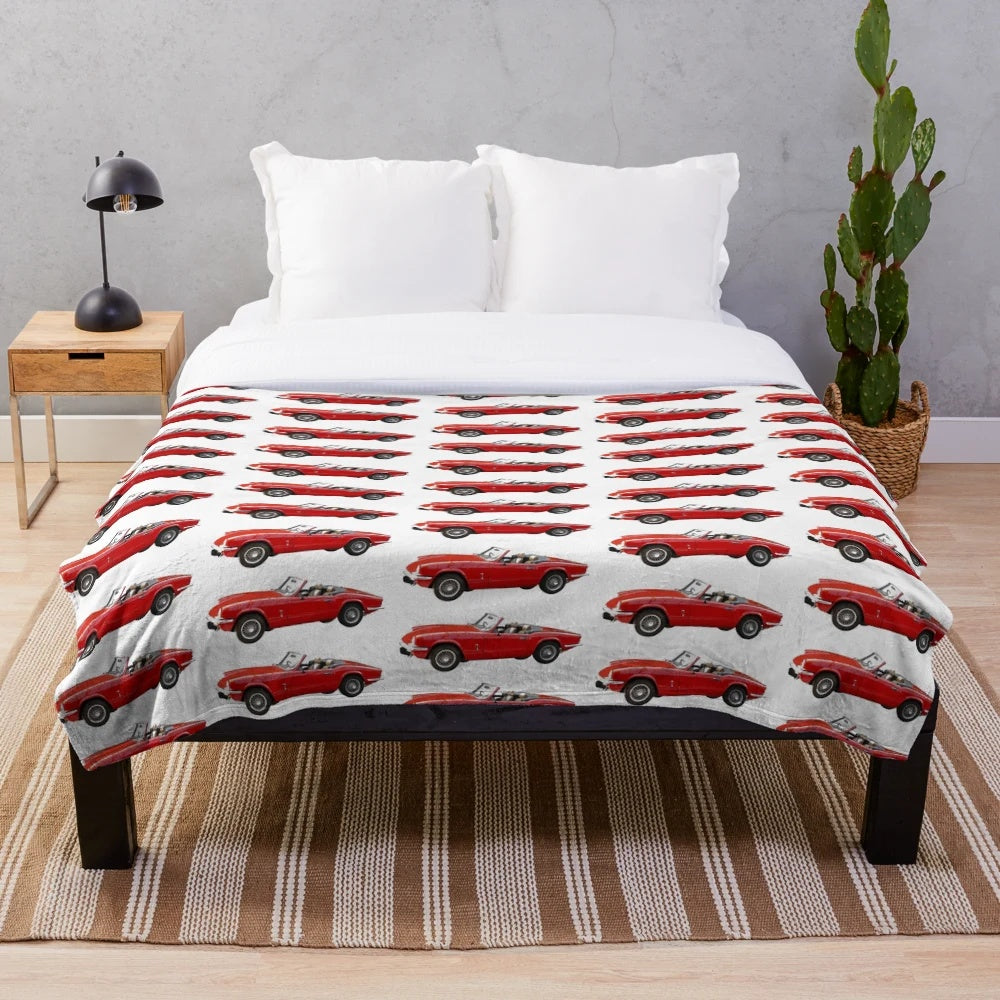 Triumph Spitfire inspired plush blanket