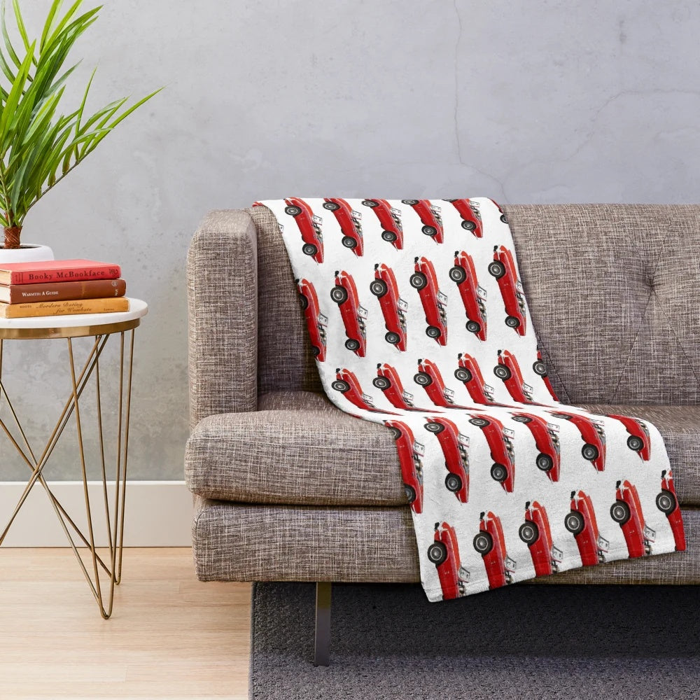 Triumph Spitfire inspired plush blanket