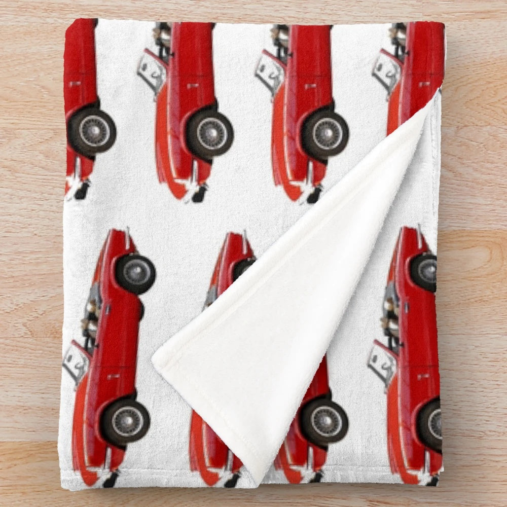 Triumph Spitfire inspired plush blanket