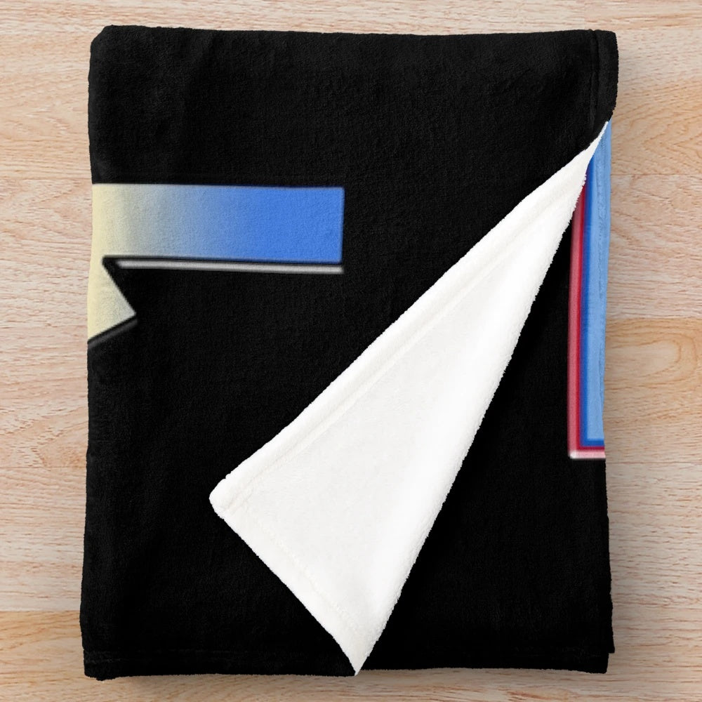 Tron 1982 plush blanket featuring the iconic neon grid design