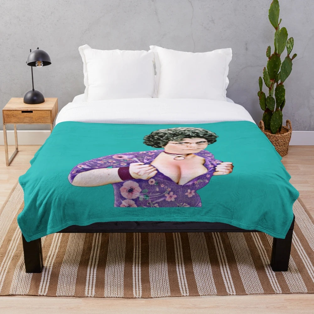 Retro TV Mom Inspired Plush Blanket
