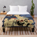 Cozy plush blanket featuring vintage ukulele band cover art by Jose Carlos