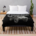 Retro Unimog Plush Blanket with Vintage Old School Car Graphic