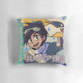 Vaporwave-inspired anime aesthetic Ethan sygna suit pillow