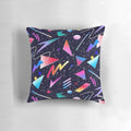 Dark Vaporwave Pillow with Retro 80s Aesthetic Graphic