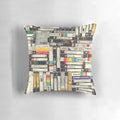 Colorful VHS-inspired throw pillow with a vintage, retro design