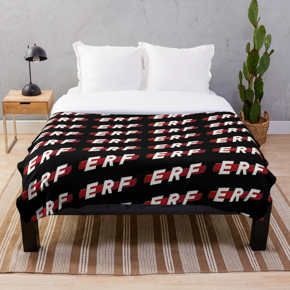 Vintage 1962 ERF truck logo plush blanket