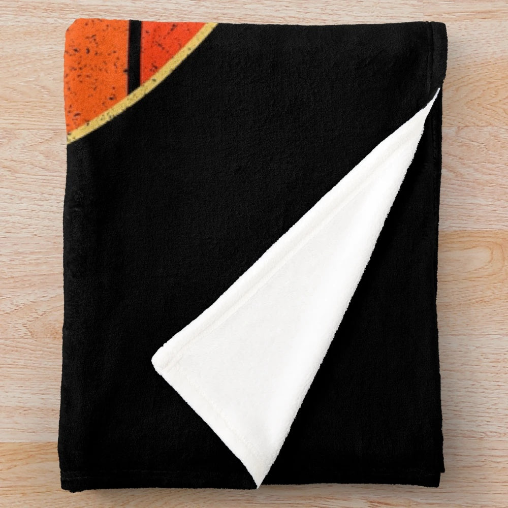 Retro vintage jet ski silhouette plush blanket