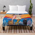 Retro vintage condor movie inspired plush blanket