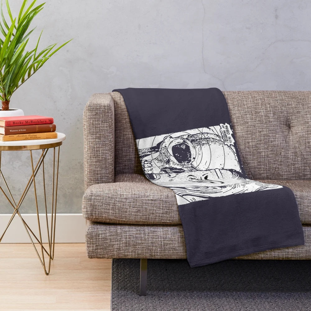 Retro vintage plush blanket featuring the Every Time I Die band logo and flower design