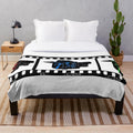 Retro vintage plush blanket featuring a film strip design in red, green, and blue colors