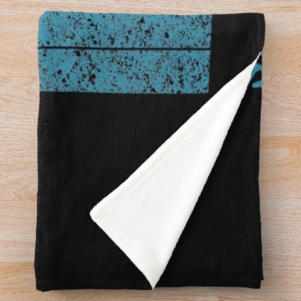 Retro vintage snowboard plush blanket