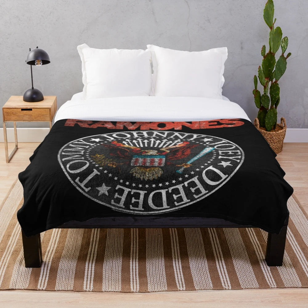 Vintage-style eagles plush blanket