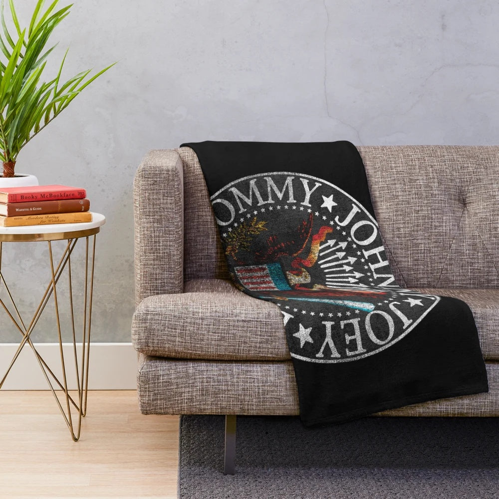 Vintage-style eagles plush blanket