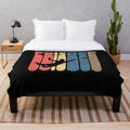 Retro vintage ultimate frisbee plush blanket