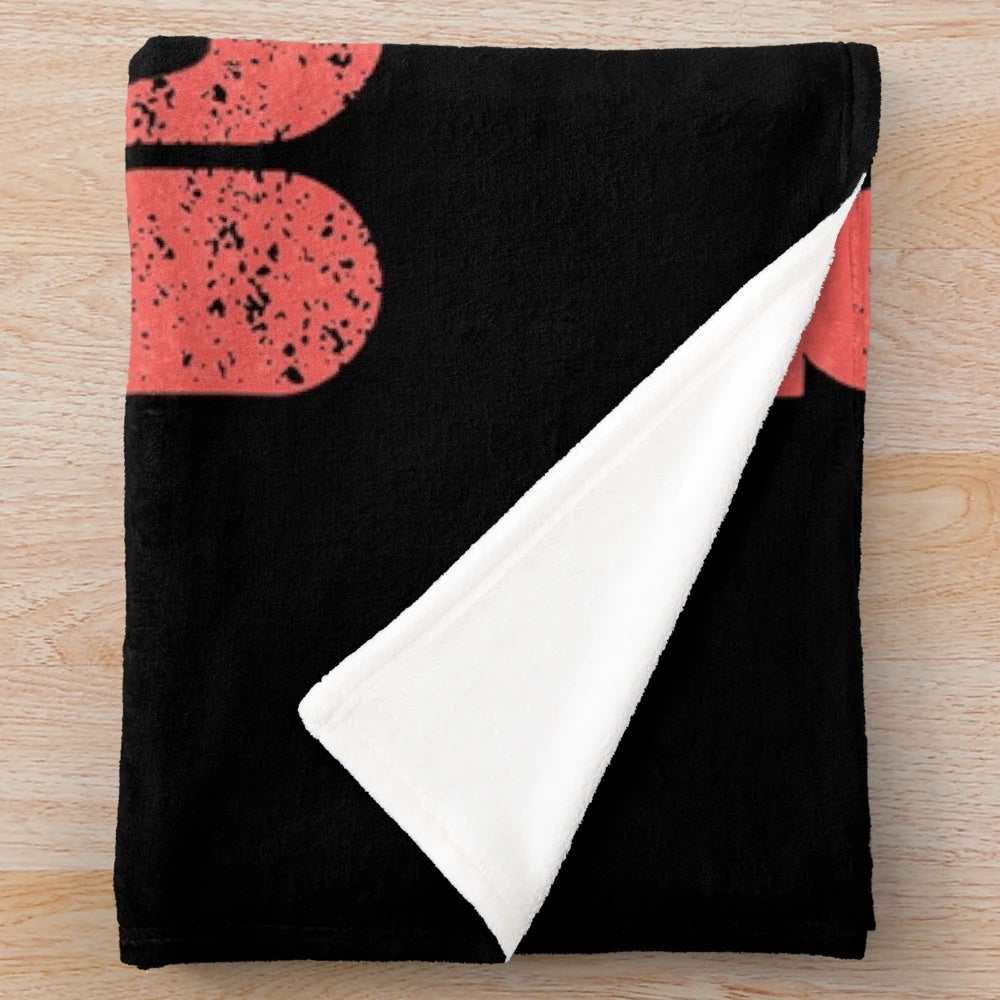 Retro vintage ultimate frisbee plush blanket