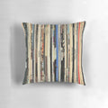 Retro vinyl record-themed decorative pillow with classic rock design